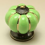 取っ手＆つまみ /GL0038　パンプキン・ノブ(抹茶グリーン)1個
