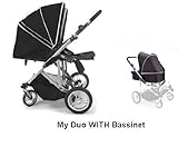 Stroll-Air MY DUO Twin Baby Stroller WITH Bassinet-Black by StrollAir