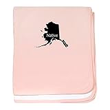 CafePress – アラスカ – スーパーソフトベビー毛布、新生児おくるみ ピンク 05818647346832E