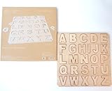 No.217　ABCボード / 6cm セット　　木のおもちゃ　組木 OSKオガワ精機
