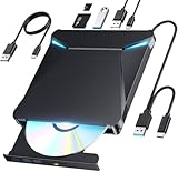 QuorrixTech DVDドライブ 外付け 【2026革新高速版・6In1新モデル・1台多役】 外付けDVDドライブ CD DVDプレーヤー USB3.0＆Type-C両接続 高速処理 軽量 静音 CD DVDドライブ 外付け 光学ドライブ 外付け TFカード/SDカード/CD/DVD取り込み/書き込み可能 Windows 7-11 OS/Mac OS対応 日本語取扱書付き (ブラック)
