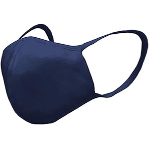 マスク エア抗菌マスク [通気性抜群/吸水速乾/洗っても抗菌作用が持続] Lサイズ ネイビー 男性 大きい 呼吸がしやす…