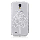 UNEXTATI Galaxy S4 用 ケース 耐衝撃 高品質 TPU ハード カバー 超薄型ケース 全面保護 脱着簡単 クリア 透明 Samsung Galaxy S4カバー Cover (ホワイ
