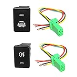 monkeyjackヘッドライトフォグライトon-offプッシュスイッチホワイトLED for Toyota Sequoia Highlander 2008-on