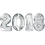 40 " Shinyゴールド2018バルーンセット:文字Mylar Balloons任意ユニークなスタイリッシュな誕生日パーティーの装飾ベビーシャワー、記念日、イベントやお祝い、ボーイズ、ガールズ シ