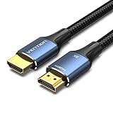 VENTION HDMIケーブル 3m ウルトラハイスピード認証 HDMI2.1 8K HDCP対応 HDMIオス-オス 1m 1.5m 2m 5m 高速伝送 高耐久 金メッキ端子 コットン編み アルミニウム合金 TV PC対応 ブルー HDMIコード HDケーブル 12ヶ月保証