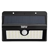 EOTW®45LED ソーラー充電式LED防水ライト 固定用面ファスナー付き 人感+明暗センサー 屋外照明 壁掛け 防犯 玄関 夜間自動点灯 三つの点灯モード 壁に穴あけ不要