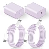 iPhone16 iPhone17 充電器 タイプc 充電器 type-c 20W PD 急速充電器 2個セット[MFi認証品/PSE認証済み] USB C-タイプc 充電ケーブル 2M付き usb-c コンセント式電源アダプター iPhone 16/15/Pro/max/iPad Pro/AirPods その他type-C機器対応（紫色X2）