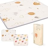 プレイマット-Artake 赤ちゃん プレイマット 収納しやすい ジョイントマット 厚手 折りたたみ 防水 防音マット ベビーマット お昼寝マットWaterweed & Whales 150*180*1