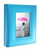 Kleer Vuフォトアルバム、レザーレットHand Craftedコレクション、写真200 4 x 6 "保持で1ページと、大きなフレームフロントウィンドウ2カバー