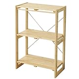 山善(YAMAZEN) ウッドラック(幅59 高さ89) ナチュラル SCR-9060(CL)