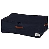 不二貿易 デニム風 ファブリック収納ボックス 蓋付き Lサイズ ネイビー 幅54.5×奥行38cm 24531