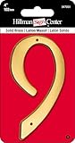 The Hillman Group 847051 4-Inch Traditional Solid Brass House, Number 9 [並行輸入品]