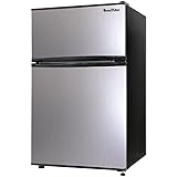 Grand-Line 冷蔵庫 90L 2ドア 直冷式 冷凍冷蔵庫 シルバー AR-90L02SL