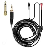 V-MOTA Pro Audio HD 25スプリングコイルケーブル延長コード 6.35mmアダプター付き ゼンハイザーHD 25アルミニウム、HD25-1 II、HD 450 II、HD 480 Classic、HD 530 II、HD 540 II、HD 560 IIヘッドフォンに対応