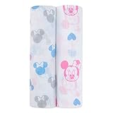 ideal baby by the makers of aden + anais Disney swaddle 2 pack, minnie mouse