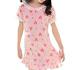 花夏の半袖パジャマ女の子ブルーナイトガウン3-5Y