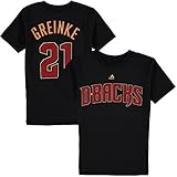 Zack Greinke # 21 Arizona Diamondbacks Youth Player Name And Number Tシャツ(ユースXL 18 )