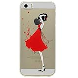 iPhone SE / iPhone 5 / 5s ケース カバー, UNEXTATI 高品質 TPU 超薄型 柔軟 保護カバー ケース 液晶保護 脱着簡単 耐衝撃 軽量 Apple iPhone S