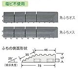 ナイロンブラッシュ　角ふちメス　灰