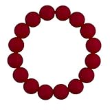Funky Silicone Teething Bracelet for Mom to Wear - Color Scarlet - Our teething beads are made from 