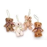 Bulk Buy: Darice DIY Crafts Plush Bear Gold String Hanger Assorted 3 in (12-Pack) 1647-98 [並行輸入品]