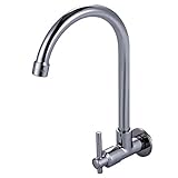 OASD wall-mountフル銅キッチン蛇口360度回転可能冷水蛇口シングルハンドル単穴Pull Down Touch Onシンク蛇口、クロム