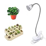 LED植物育成ライト5W 360度調節可能 クリップ式植物ライト消費電力 長時間照明 E27水耕栽培ランプ