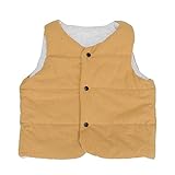 Domybest 秋冬 子供服 子供ベスト 子供ジャケット 女の子 男の子 0-4歳 厚い 裏起毛 イエロー 暖かく保つ 七五三 誕生日 新年会 大晦日 記念日 ギフト お祝い