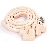 WDYK 赤ちゃん/ベビー/お子様やご年配の方　ケガ防止! 360度全面保護 自由DIY コーナーガード付き テーブル/ベビーベッド/柱の角などにも　最新版超弾力性抜群 【ガードクッション2ｍ＋コーナ