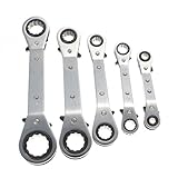 B Blesiya ダブルフレキ　軽量　リングレンチ　スパナラチェット　２個　6x8mmと10x12mm　　DIYツール