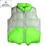 【CRESCENT DOWN WORKS】Kids Color Block Down Vest 【クレセント・ダウン・ワークス】キッズ カラーブロック ダウン ベスト ★SILVER/FL.GREEN