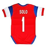SSU Solo #1 USA Away Baby Suit／サッカー　アメリカ　アウェイ用　ソロ　背番号1　ベビー向け (one size)