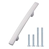 AmazonBasics Modern Curved Cabinet Handle, 5.25" Length (3" Hole Center), Satin Nickel, 10 Pack