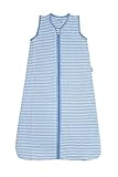Slumbersac Kids Summer Sleeping Bag Light Weight approx. 0.5 Tog - Simply Blue Stripes, 3-6years/130