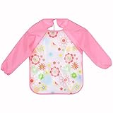 Demiawaking 子供用よだれかけ ベビービブ お食事用防水ビブ 長袖タイプ 洗う必要ないエプロン 可愛いプリント 食事、遊ぶ時クリーンをキープする(い)