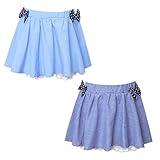 (サックス/95cm)ベビー服 女の子 スカート ボトム Dolly Ribbon ドーリーリボン インナーパンツ付 ドット レース リボン ウエストゴム 女児 ベビー