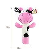 greatgiftlist大人マッサージPlushスティック、安全環境素材、赤ちゃんのハンドグリップロッドおもちゃ教育人形Rattleソフトハンドベル動物BBスティック(B)