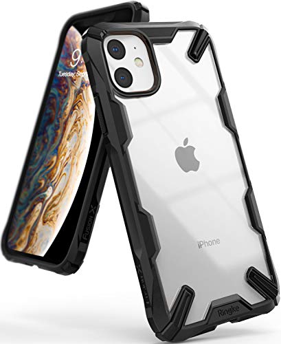 【Ringke】iPhone11 ケース iPhone 11 スマホケース ストラップホール [米軍MIL規格取得] クリア 透明 落下防止 カバー Qi ワイヤレス充電対応 iPhone XI ケース Fusion-X (Black ブラック)