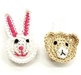 スウィートキス　ベビー(新生児)用　うさぎ＆くま パッチンどめセット　安心のマジックテープ素材