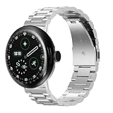 [ToVioc] 金属ベルト Google Pixel Watch 4 45 mm/3 45 mm 対応 ステンレスバンド スマートウォッチバンド 防錆 時計バンド 調節可能 男女兼用 交換ベルト サイズ調整工具付き Google Pixel Watch 4/3 対応 (シルバー)