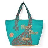 トートバッグ キャンバス キリン (TURQUOISE)