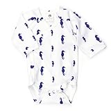 オーガニックコットン キモノボデイスーツ長袖【タツノオトシゴ】 (12-18ヶ月(75～80cm))