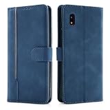 【CASAFUNY】 Galaxy A21 SC-42A / Galaxy A20 SCV46 SC-02M ケース 手帳型 耐衝撃PUレザー 携帯ケース ギャラクシー A21 スマホケース シンプル ビジネス風 カバー SCV46 SCV49 SC-42A SC-02M 手帳型ケース お洒落 スマホケース A20 A21 ケース 手帳型 カードポケット マグネット開閉式 スタンド機能-ブルー