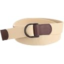 Web Leather D-ring Belt 1441-699-1395: Beige