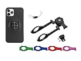 [レックマウントプラス] Cycle マウント キット iPhone 12 Pro Max 用【R+Cycle1-iPC11】(ナローマウント R+Narrow1(31.8mm用)+ 専用ケース) ブラック