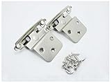 Lot of 25ペア( 50個)自己終了3 / 8 "インセットキャビネットヒンジ – サテンニッケル