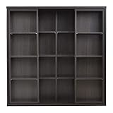 スライド 本棚 ダブルスライド コミック スライド本棚 書棚 ＤＶＤ収納 ＣＤ収納 大容量 棚 収納棚 オシャレ 木製 ダークブラウン TCP310-DBR J-Supply