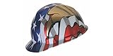 MSA v-gard自由シリーズクラスEタイプIハードキャップwith fas-trac Suspension and American Flag with 2 eagles
