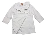 Pコート 英国テイスト フォーマル 子ども服 ジャケット フリル襟 Aライン 女の子 優雅 気品(JPBt) クリーム2/110cm 4歳